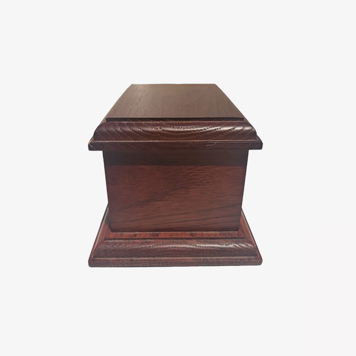 Dark Brown Oak Pet Urn Wooden Urn Box for Pets
