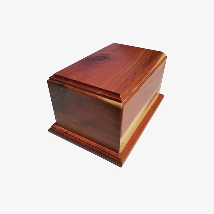Cedar Wood Urn for Cremation Handmade Wooden Pet Urns