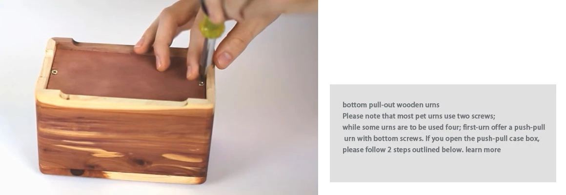 How to open a wooden urn box