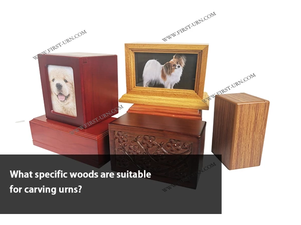 What specific woods are suitable for carving urns?