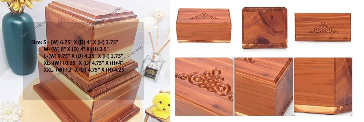 Handmad Cedar Wooden Pet Urns for Ashes Pet,Cedar Box for Pet Ashes