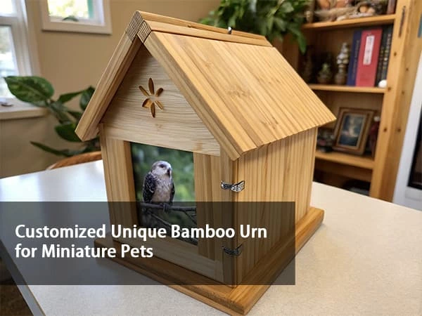 Customized Unique Bamboo Urn for Miniature Pets