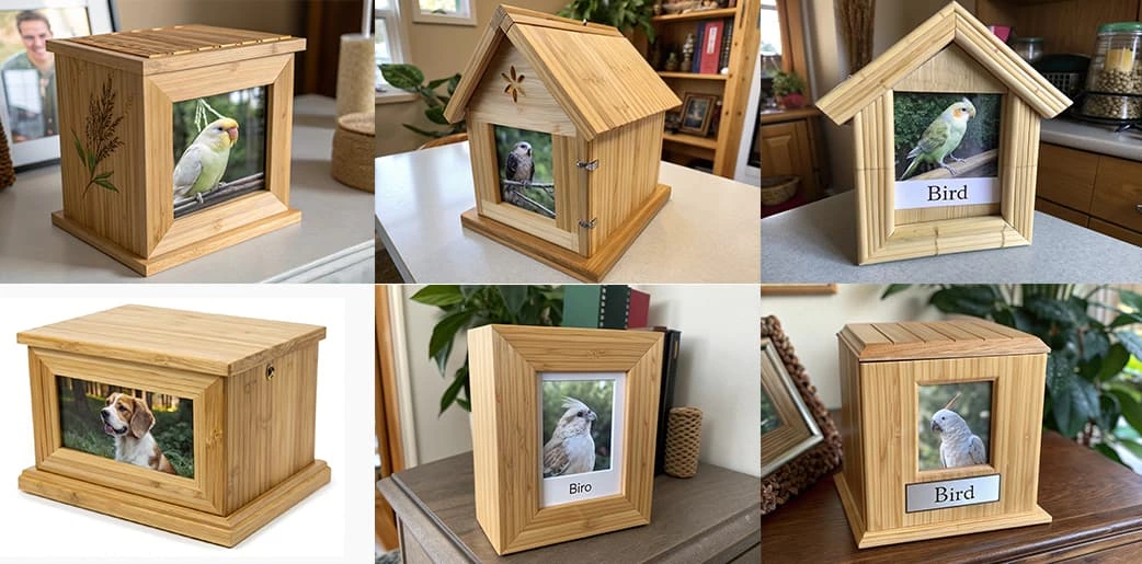 Customized Unique Bamboo Urn for Miniature Pets