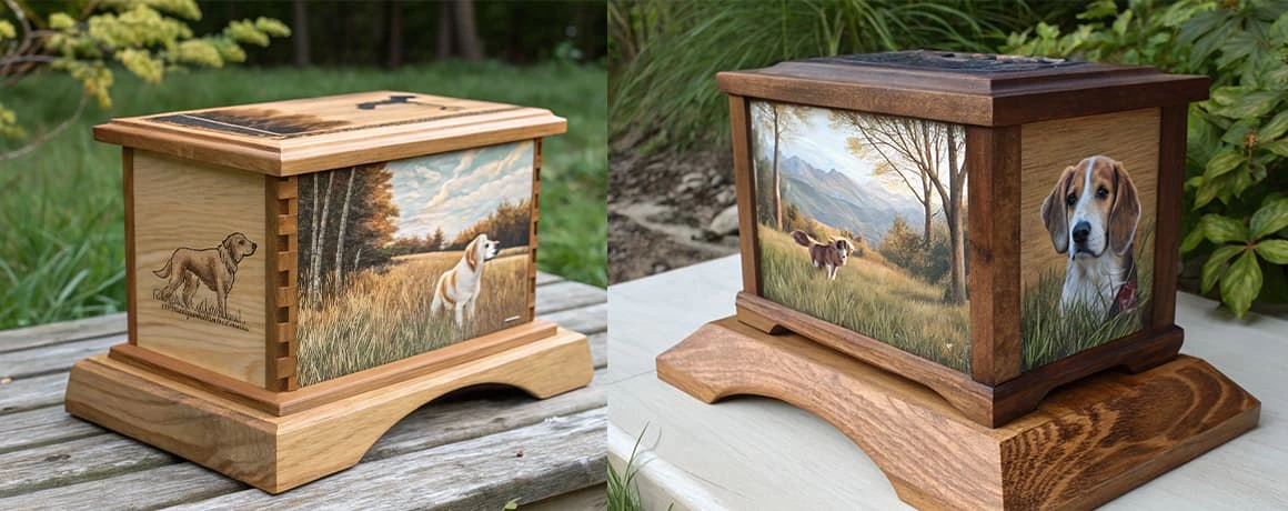 A Wooden Urn for Dogs with Market Value and Unique Creative Design