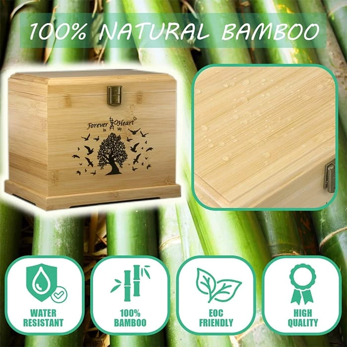 Large Artistic Funeral Bambo Urn for Adult Ashes