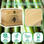 Large Artistic Funeral Bambo Urn for Adult Ashes