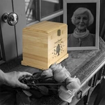 Large Artistic Funeral Bambo Urn for Adult Ashes