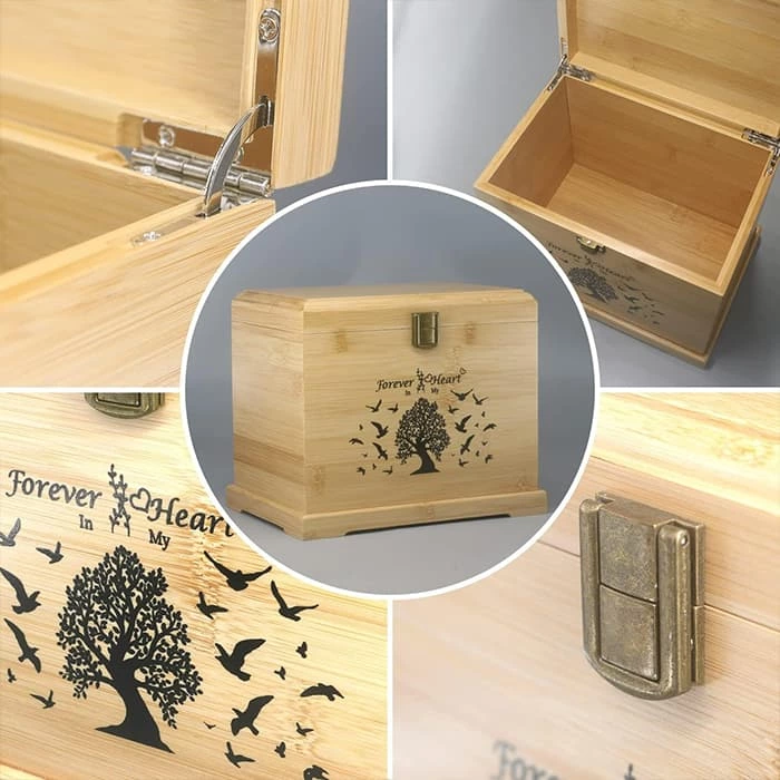 Large Artistic Funeral Bambo Urn for Adult Ashes