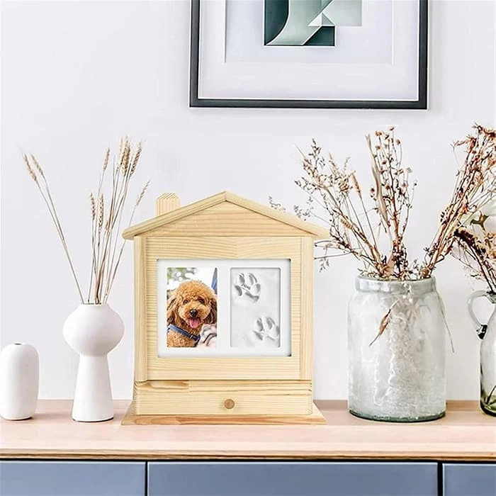 Wooden Cat Urn, Small Wooden Urns for Ashes