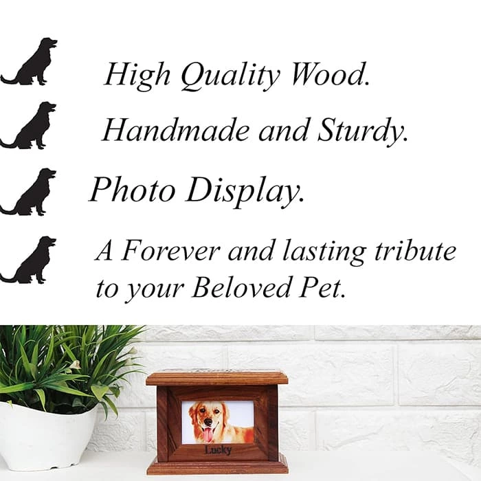 Keepsake Cremation Box for Ashes Dog, Memorial Pet Urns for Dogs