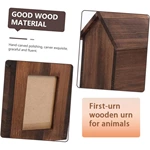 Wooden Keepsake Urns, Pet Memorial House Urn for Cat, Dog, another Pet Animals