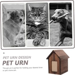 Wooden Keepsake Urns, Pet Memorial House Urn for Cat, Dog, another Pet Animals