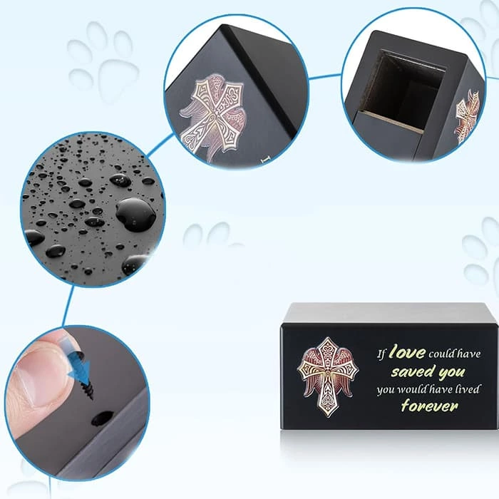 Funeral Cremation and Keepsakes Casket, Wooden Pet Urn