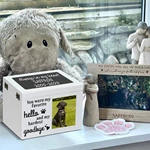 MDF Pet Memorial Urn with Writable Blackboard, Keepsake Cremation Urn for Dog /Cat