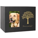 Keepsake Cremation Urn, Funeral Cremation Urn, Tree Life Design Brass Metal Dog Memorial Photo Frame