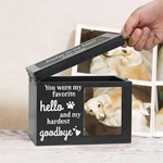 MDF Pet Memorial Urn with Writable Blackboard, Keepsake Cremation Urn for Dog /Cat