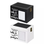 MDF Pet Memorial Urn with Writable Blackboard, Keepsake Cremation Urn for Dog /Cat