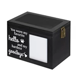 MDF Pet Memorial Urn with Writable Blackboard, Keepsake Cremation Urn for Dog /Cat