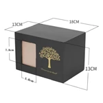 Keepsake Cremation Urn, Funeral Cremation Urn, Tree Life Design Brass Metal Dog Memorial Photo Frame