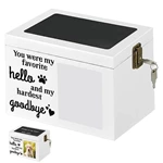 Keepsake Cremation Urn with small Black Board,  Key&Lock, Photo Frame Urn for Pet Ashes