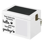 Keepsake Cremation Urn with small Black Board,  Key&Lock, Photo Frame Urn for Pet Ashes