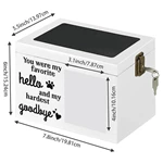 Keepsake Cremation Urn with small Black Board,  Key&Lock, Photo Frame Urn for Pet Ashes