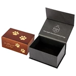 Pet Casket Brass Paw Pattern, Pet Keepsake Casket