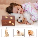 Pet Casket Brass Paw Pattern, Pet Keepsake Casket