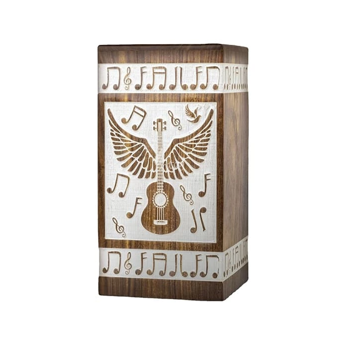 Handmade Rosewood Cremation Urn, Engraving Wooden Pet Urn