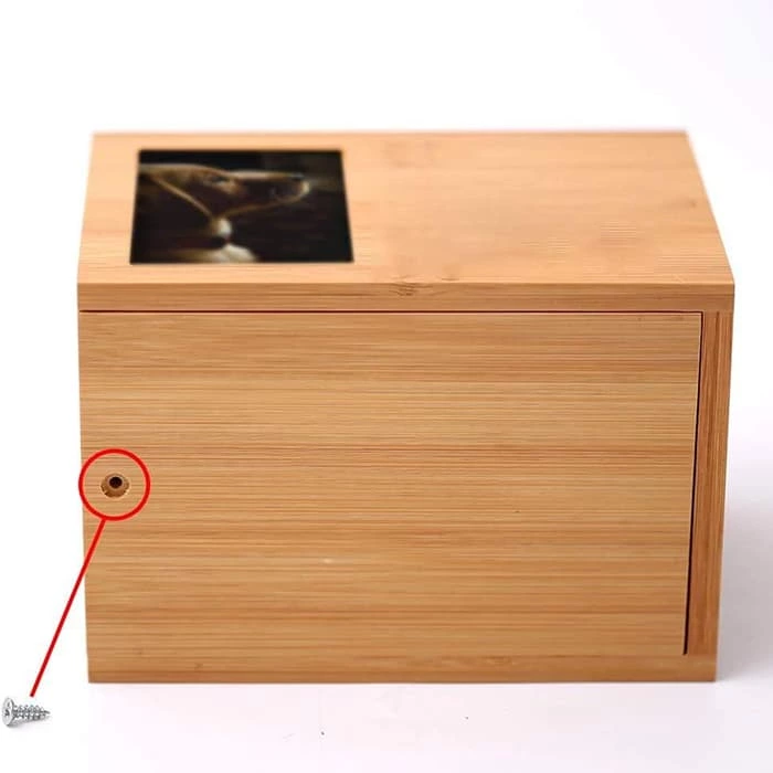 Bamboo Pet Urn,  Keepsake Urns Photo Box