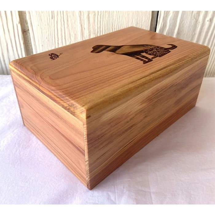 Engraved and Personalization Unique Wooden Dog Urns for Ashes
