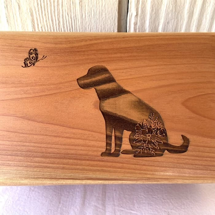 Engraved and Personalization Unique Wooden Dog Urns for Ashes