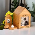 Handcrafted Wooden Memorial Urn for Pet Ashes,  keepsake Wooden Urns for Cat, Dog