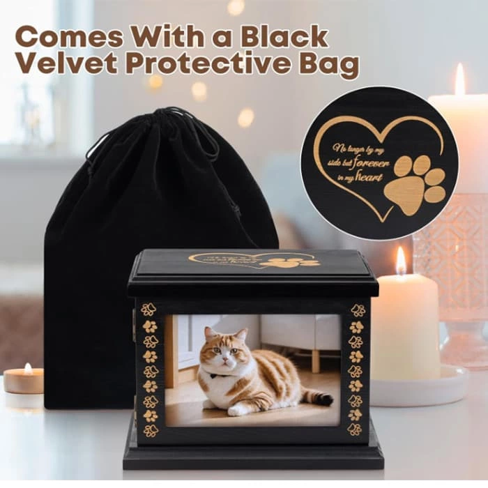 Keepsake Cremation Urn, Wooden Pet Urn for dog-cat Ashes