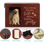 Pet Cremation Urn with Photo Frame, Cedar Memorial Urn Diy Pattern and Levave Farewell Message
