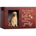 Pet Cremation Urn with Photo Frame, Cedar Memorial Urn Diy Pattern and Levave Farewell Message