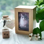 Realistic Frame Design Bamboo Pet Cremation Ashes