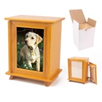Freestanding Double-legged Design  Funeral Photo Frame Woden Pet Urn