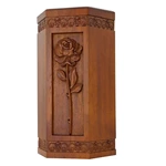 Handmade Rose Style Wooden Urns for Ashes