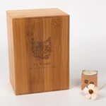 Bamboo Keepsake Pet Casket for pet or Human Ashes