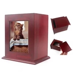 Bigger Photo Frame Cremation Urn for Pets, Pine Wood Urn