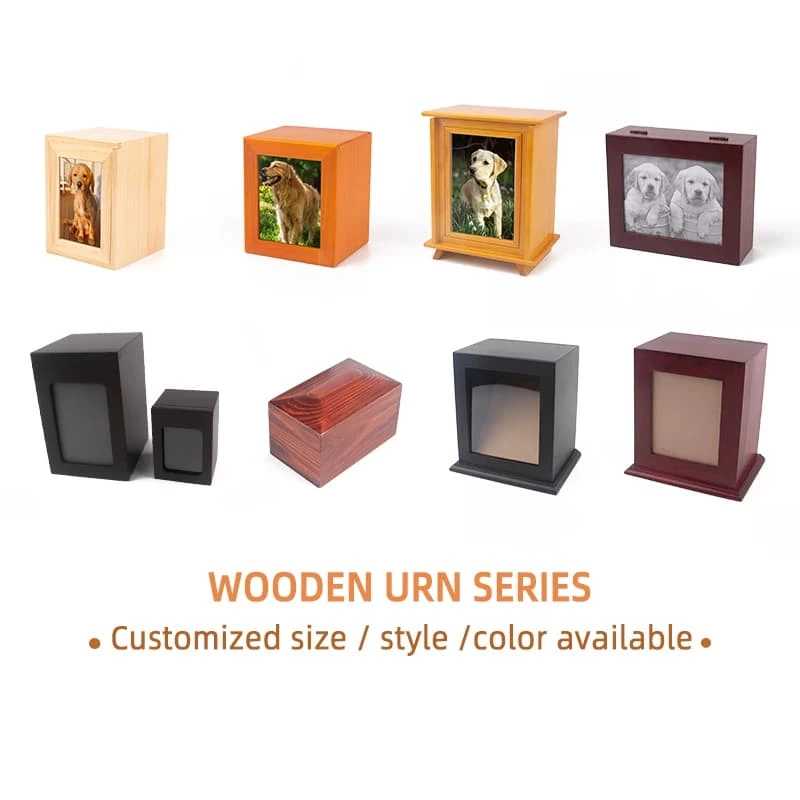 Poto Frame Design Wooden Cremation Urn for Pets