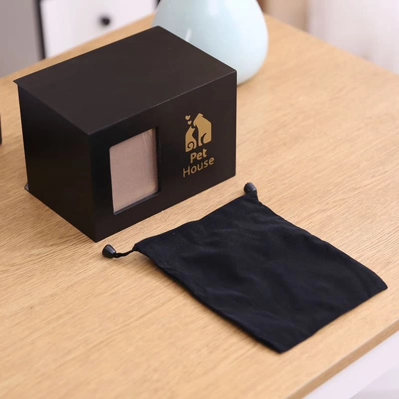 Photo Frame Pine Woode Pet Cremation Urn for Ashes