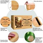 Nature Bamboo Pet Caskets Urns, Keepske Cremation Pet Ashes Casket