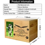 Nature Bamboo Pet Caskets Urns, Keepske Cremation Pet Ashes Casket
