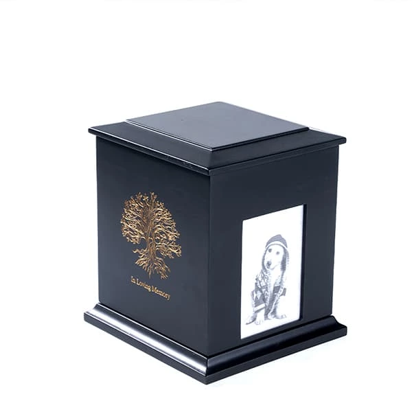 MDF Matte Blue Cremation Pets Urn