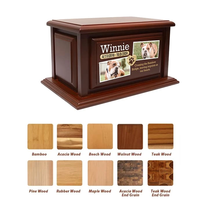 Your Companion Solid Wooden Urn for Dog Ashes