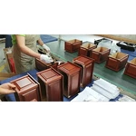 Poplar Wood Cremation Urn Inlay Marble or High-gloss Veneers