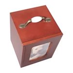 Handle Hardware Mahogany Wooden Keepsake Pet Urn  Boxs
