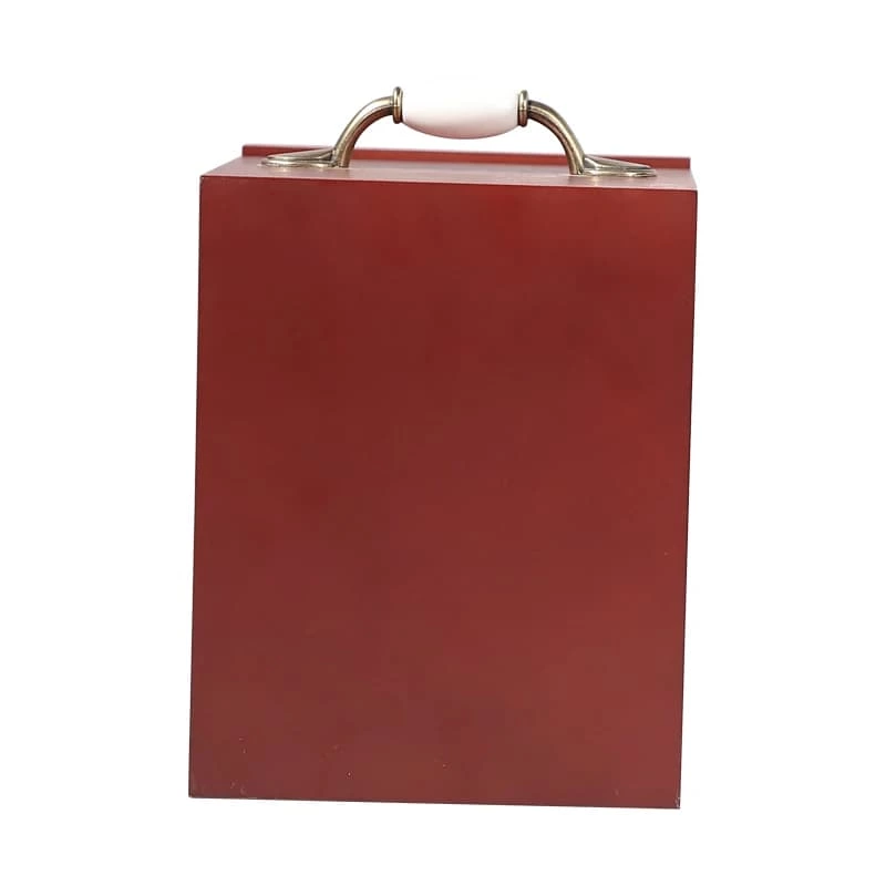 Handle Hardware Mahogany Wooden Keepsake Pet Urn  Boxs